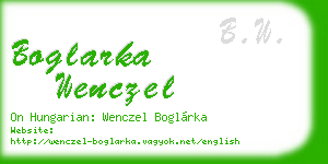 boglarka wenczel business card